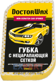 Нецарапающая двусторонняя губка с сеткой DOCTOR WAX